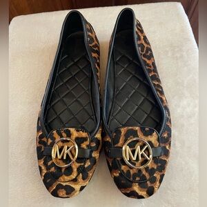Michael Kors Fulton calf hair leopard flats